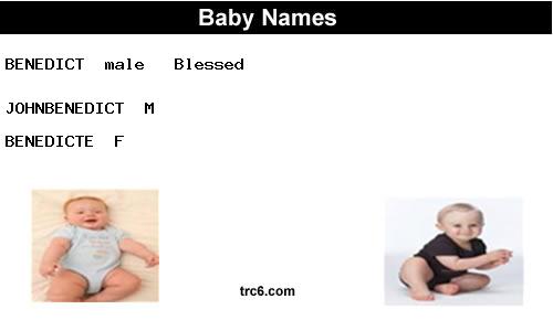 benedict baby names
